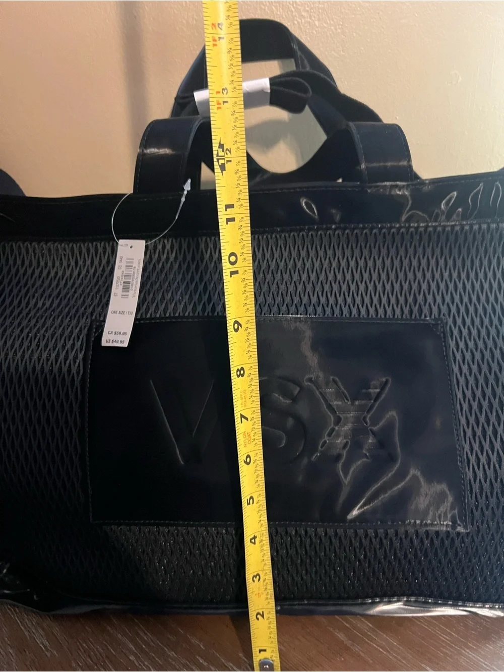 Victoria's Secret VSX Large Black Mesh Tote Bag NWT